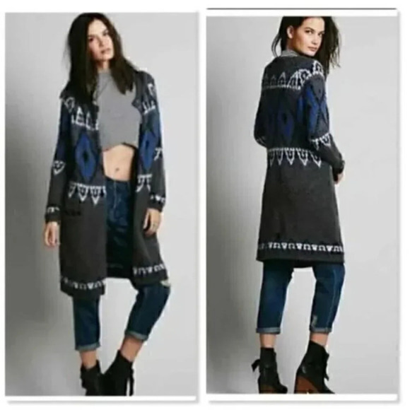 Free People Frosted Fair Isle cardigan sweater - Picture 1 of 6